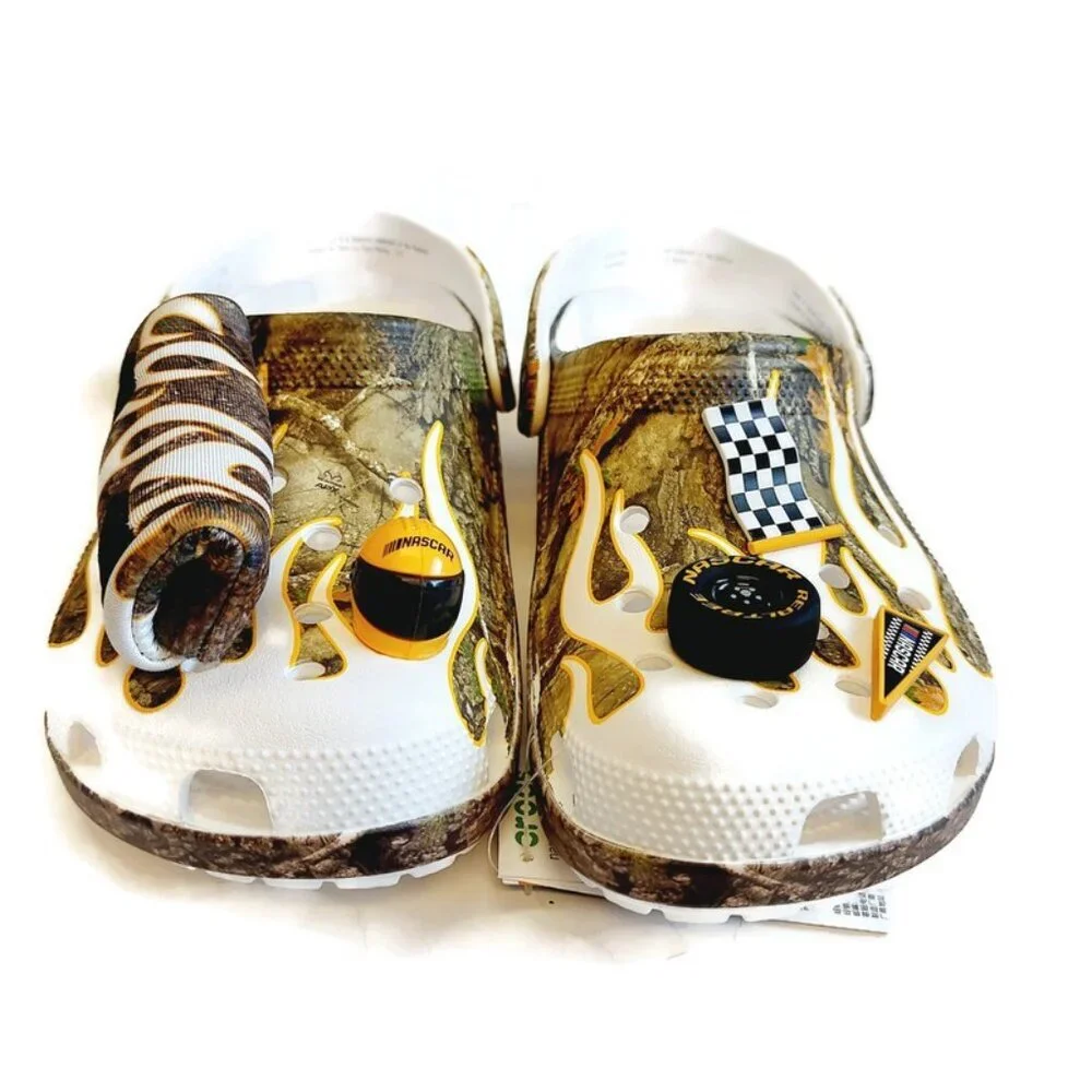 CROCS Mens Size 4 Womens 6 Nascar x Realtree Slip On Classic Clogs Shoes Camo - Picture 6 of 11
